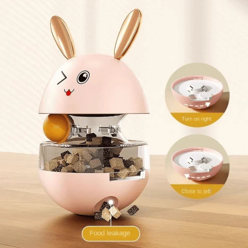 Comedouro Interativo para Gatos Giratório Divertido - Petisco Ração