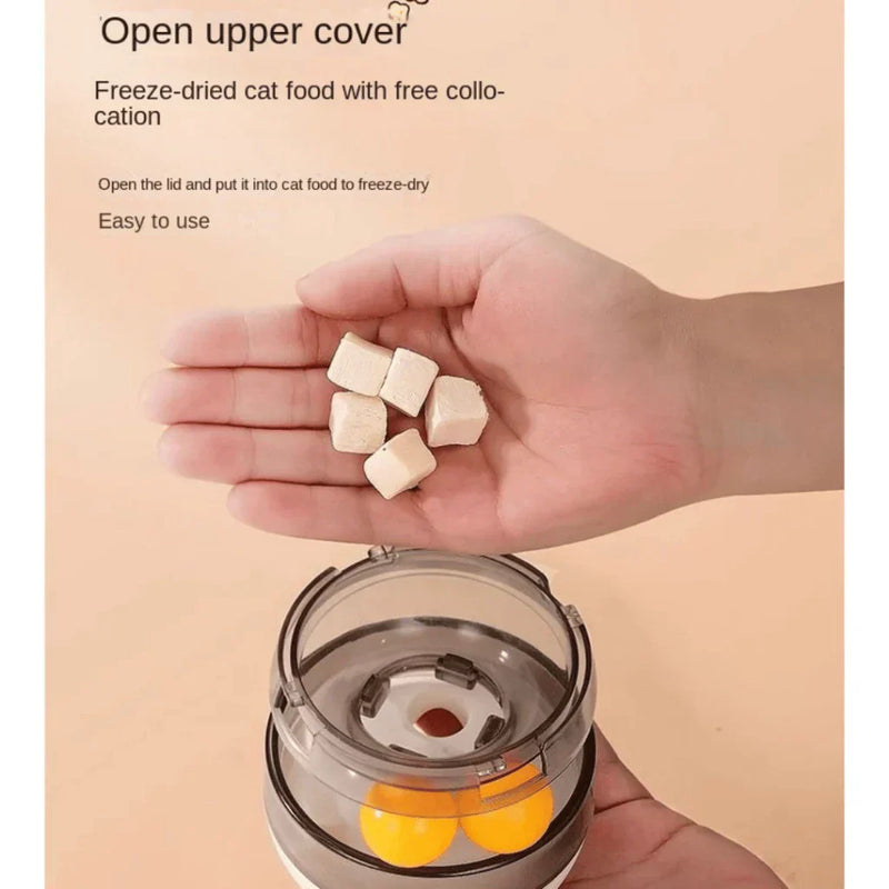 Comedouro Interativo para Gatos Giratório Divertido - Petisco Ração